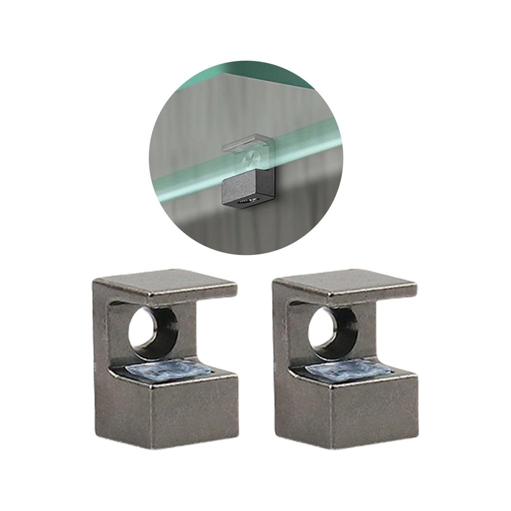 Set mit 4 verstellbaren Glasclips Zinklegierungsmaterialien Praktisch für 10 12mm Glaspaneele mit sicheren Feststellschrauben