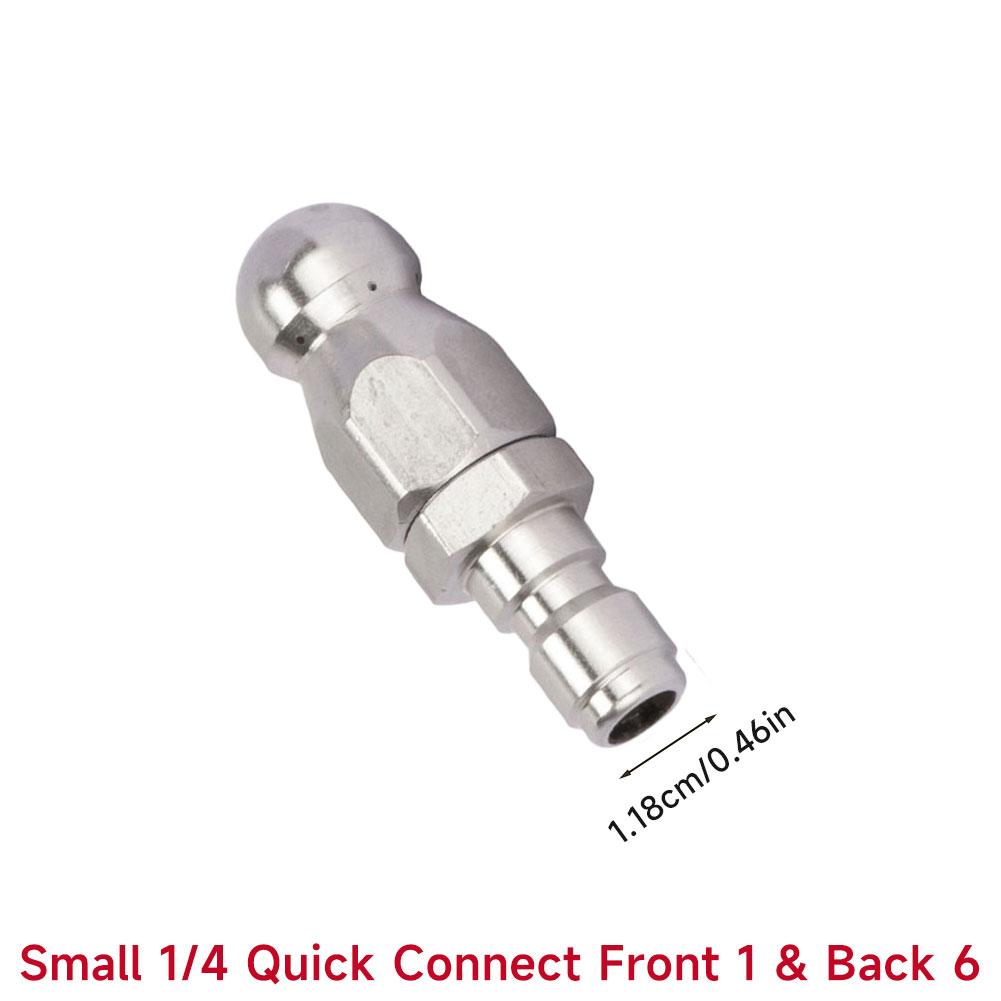 Professional Pressure Washer Drain Cleaning Nozzle High Pressure Water Jet Pipe Nozzle Unclogging Steel Sewer & Pipe Maintenance