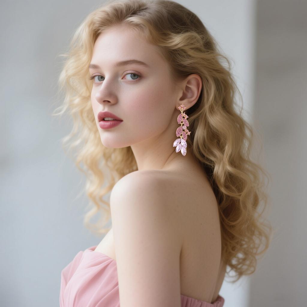 Exquisite Leaf-shaped Fashion Earrings  Forest-style Sweettrendy Earrings  Super Sparkling Elegant Earrings