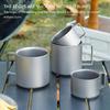 100ml Double Wall Coffee Cup Portable Outdoor Water Cup with Fixed Handle Camping Mug For Hiking Camping Drinkware