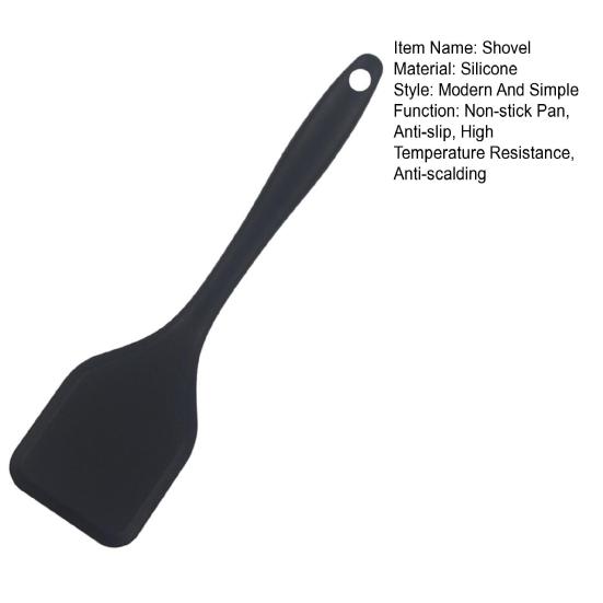 Food Grade Silicone Shovel Non-Scratch Spatula for Non-Stick Pans High Temperature Resistant Ergonomic Anti-Slip Handle Flexible Flipping Tool Kitchen