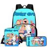 Spoof Home Family Guy Three-Piece Leisure High Definition Printing Primary School Students Lightweight Backpack