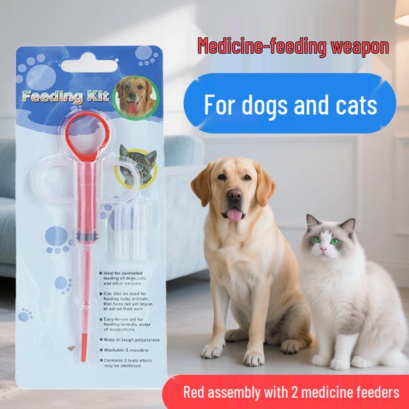 Pet Medicine Feeder Syringe for Cats & Dogs - Solid & Liquid Auxiliary Feeding Tool