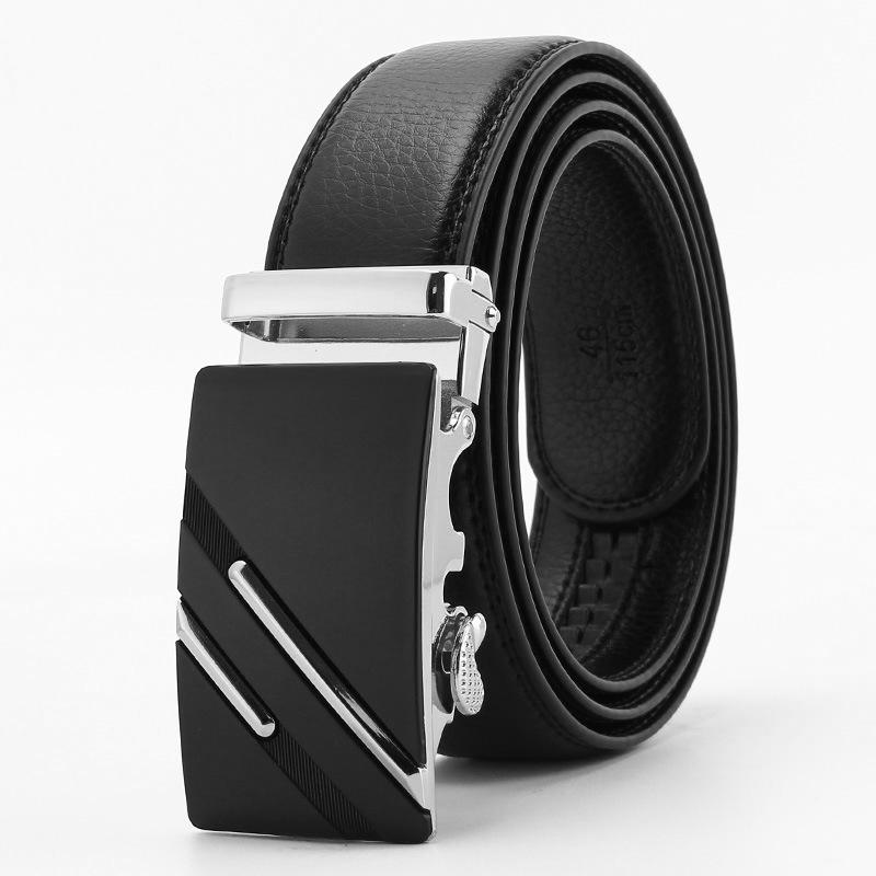 Microfiber Open Edge Automatic Buckle Belt Men's Casual Belt Men's Trouser Belt