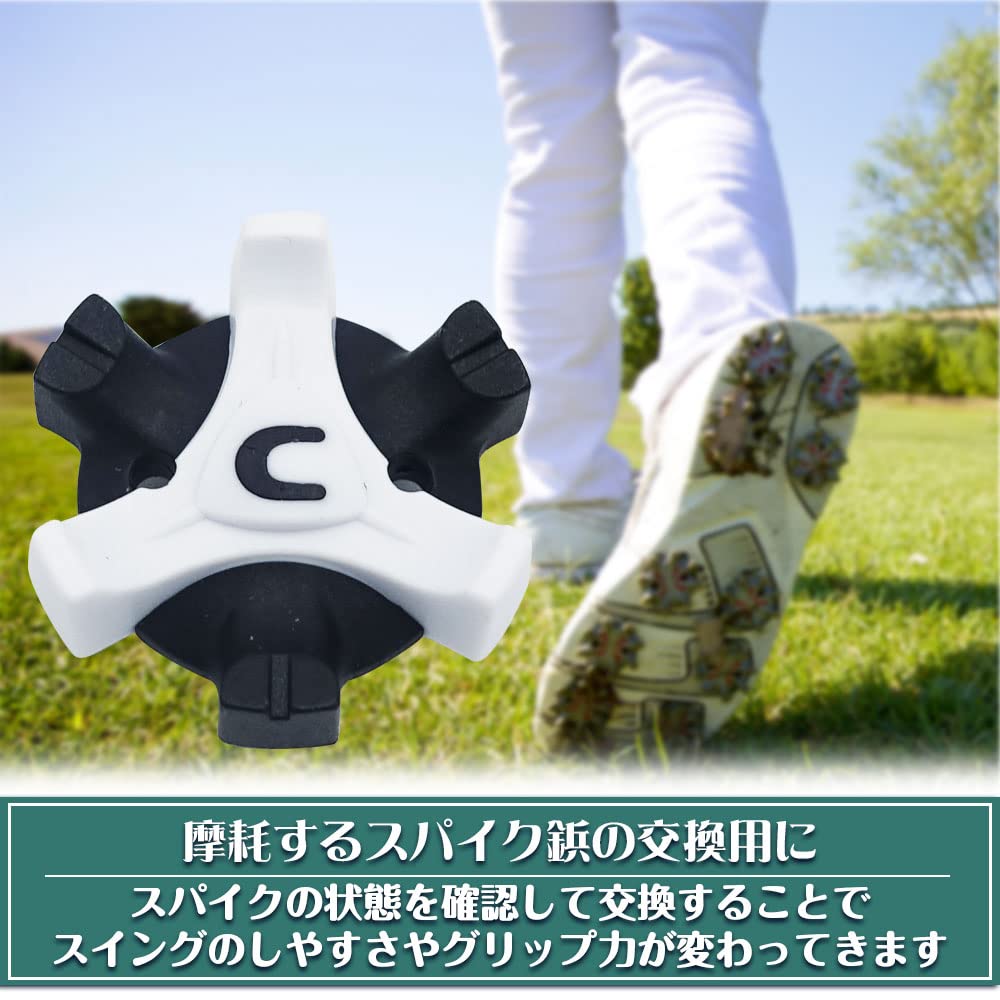 Rubber spikes for golf shoes, 18 pieces, spike wrench, storage bag, 3-piece set, replacement, easy to install