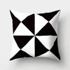 Simple Black and White Geometric Art Pattern Cushion Cover Home Living Room Sofa Decoration Square Pillow Pillow Cover