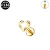 Titanium Heart Drop G23 Piercing Jewelry - Versatile Internal Thread Ear & Lip Stud