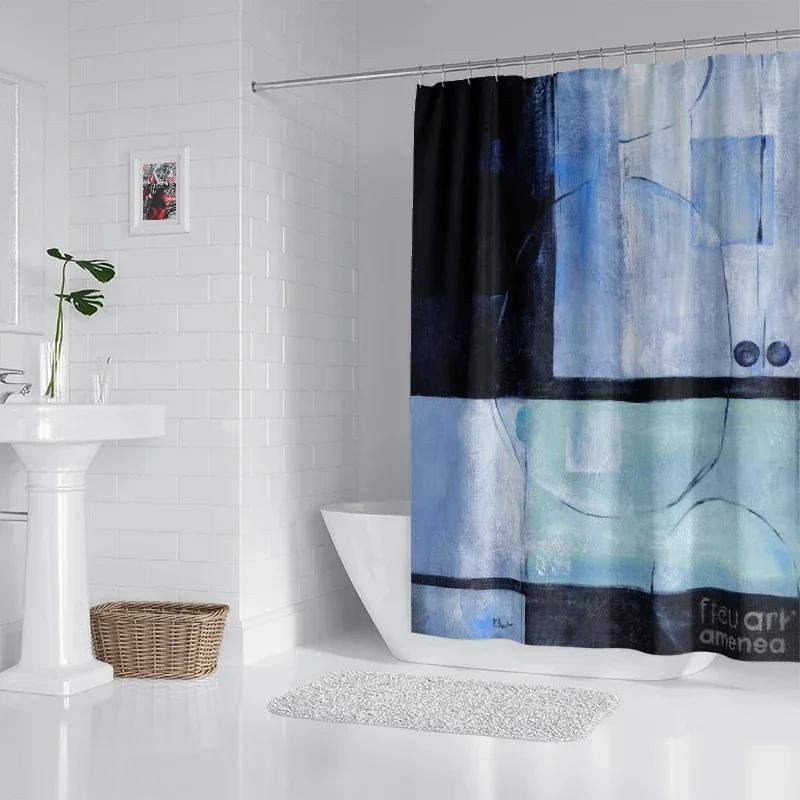 House Hold Waterproof Fabric Household Shower Curtain Accessories Shower Curtain 240 * 200 Home Marine Style Shower Curtain
