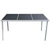 VidaXL Table de jardin 150x90x74 cm Noir Acier