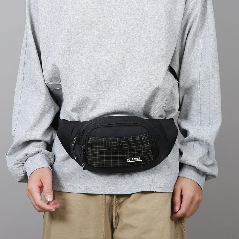 Unisex Large Capacity Fitness Waist Pack Portable Anti Theft Ultra Thin Small Chest Bag Sports Outdoor Leisure Running Waist Bag