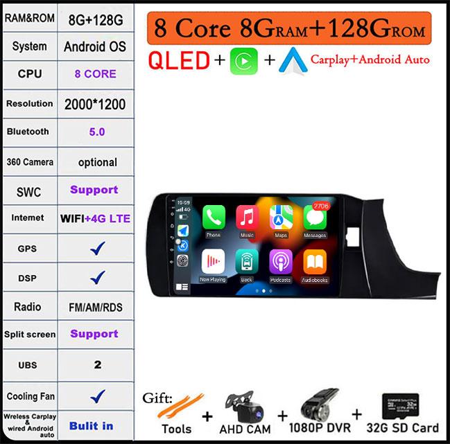 QLED/Screen Android 14 For Honda Amaze 2018 2019 Car Video Multimedia Player Autoradio GPS Navigation Radio Stereo Auto