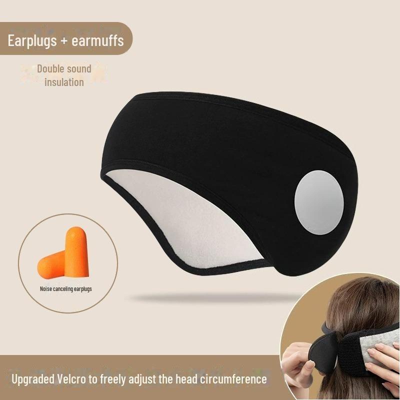 Univerzální chrániče sluchu izolující hluk s maskou na oči pro spánek a venkovní zimní sporty - suchý zip a samet pro muže a ženy