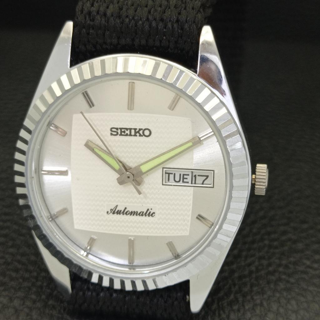 REFURBISHED VINTAGE SEIKO AUTOMATIC 6309A JAPAN MENS SILVER DIAL WATCH A701696-5 R206c-a701696