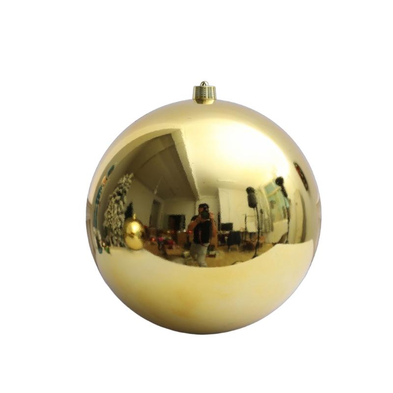 Large Gloss Golden Christmas Ball Ornament Shatterproof Plastic Decorative Baubles For Christmas Tree Wreath Home Decoration