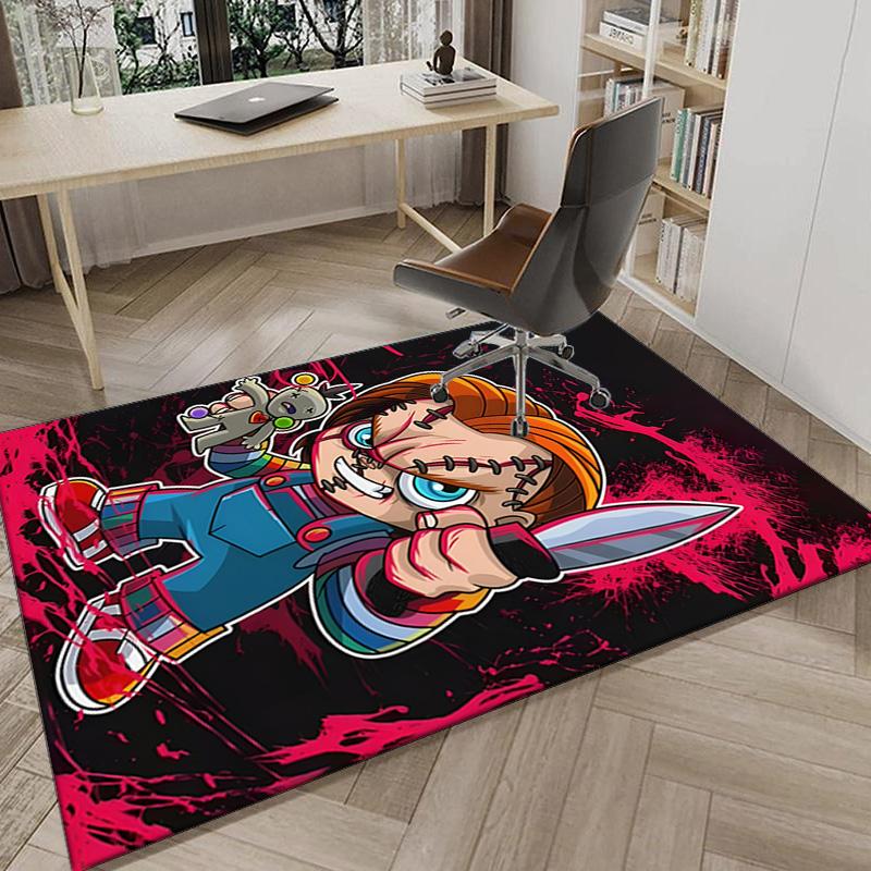 Chucky's Halloween Horror Carpet, Chair Rug,Rug for Office Bedroom living rooms, Doormat decor Fan Gift Christmas Gift