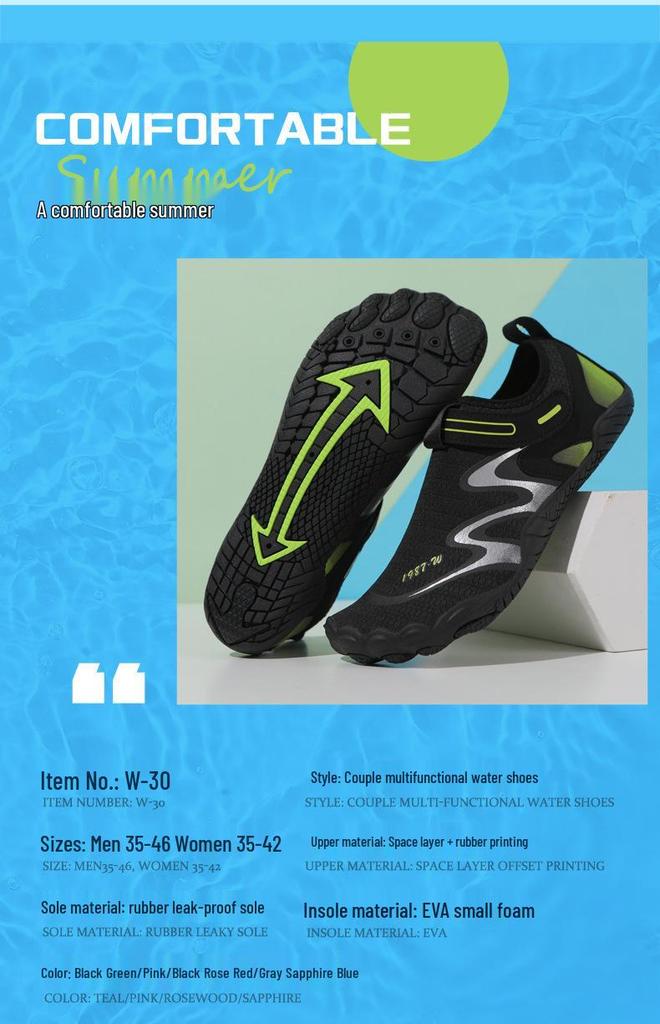 Unisex Five-Finger Quick-Dry Water Shoes for Outdoor Activities