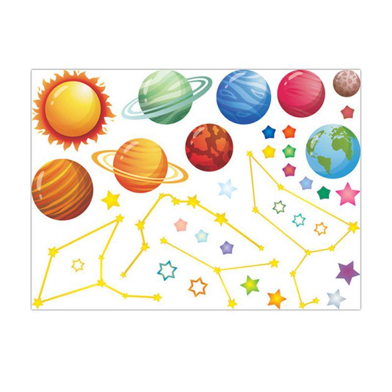 

Настенные наклейки «Девять планет» креативные самоклеящиеся мультяшные наклейки с планетами украшение детской комнаты спальни домашние настенные наклейки