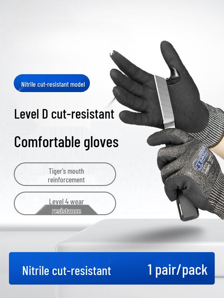 Level 9 Cut-Resistant Gloves: Cut, Puncture, Wear-Resistant; Breathable Non-Slip Protection for Work, Fish Cleaning, Beachcombing, and Kitchen Use.