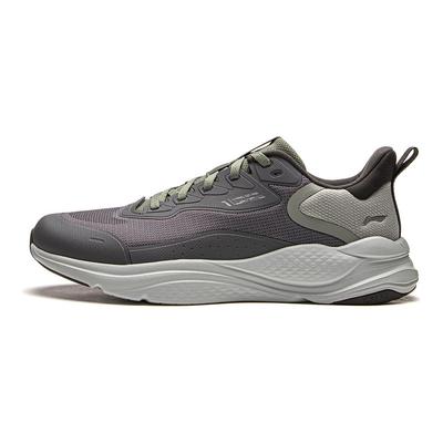 Li Ning Flow Cloud Moda Trendy Tessuto Versatile Antiscivolo Traspirante Scarpe da Corsa Casual Basse Uomo sneaker Grigio Marrone AGLU089-1
