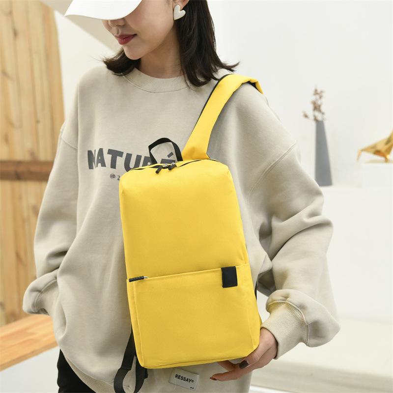 Solid color backpack, colorful outdoor student bag, small backpack, travel bag