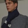 White Project VIRGIN WOOL KNIT MUFFLER_NAVY