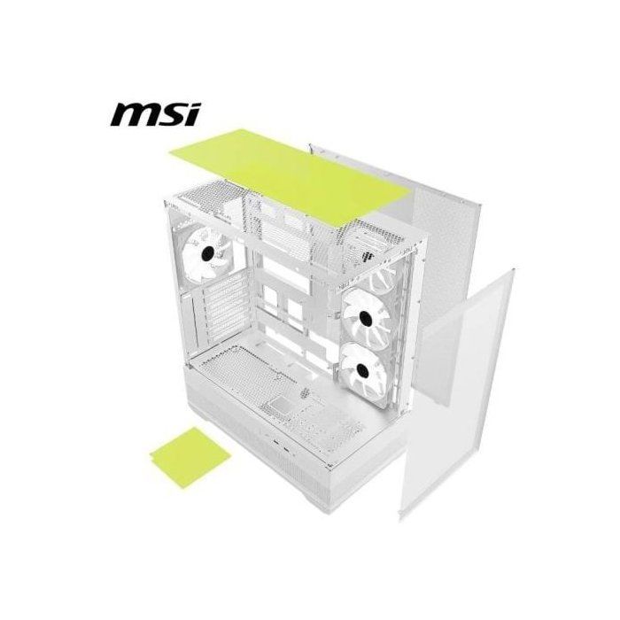 Boîtier pc - msi - mag pano 110r pz - moyen tour - blanc