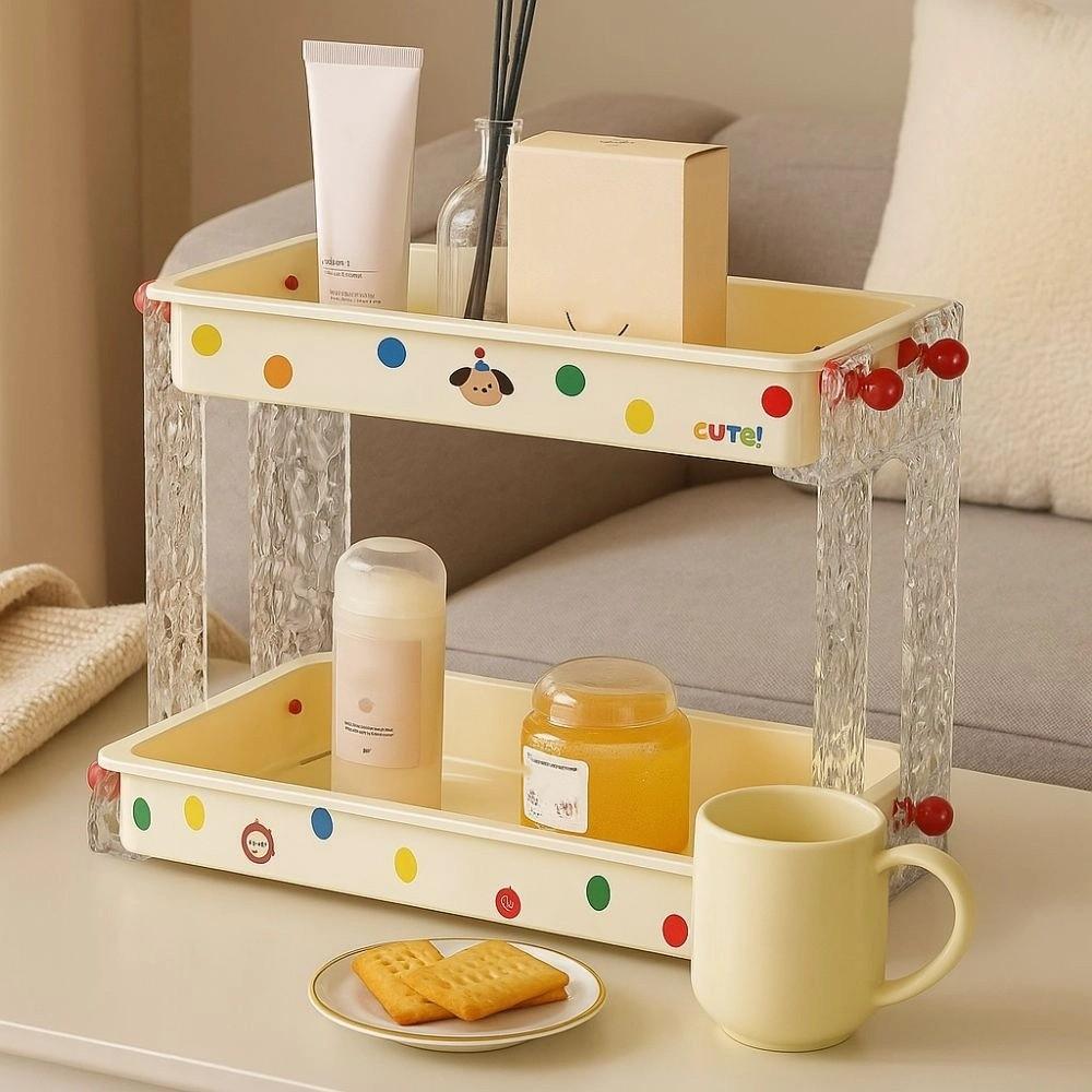 Detachable Spice Rack High-capacity Standing Seasoning Rack 2-layer Storage Rack  Kitchen