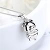 Rockyu Brand Pig Necklace Pendant Men's Necklace Sterling Silver 925 Pure Silver Necklace Cute Stylish Unisex Party Birthday Fashion Accessory
