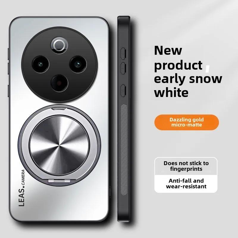 For VIVO IQOO Z10 Turbo Pro AG Frosted Magnetic Stand Holder Phone Case For VIVO IQOO Z10X Z10 Turbo Shockproof Hard Phone Cover Bumper