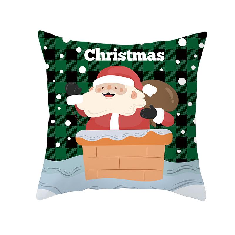 Rot und Grün Kariert Weihnachtskissenbezug Weihnachten Schneemann Geweih Kissenbezug