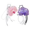 2Pcs Handmade Flower Tassels Keychain Charm Elegant Floral Design Pearls Accent Hanging Decoration for Bag Jewelry Gift