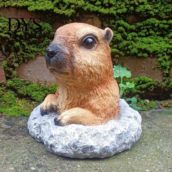 Patio Ornament Resin Garden Decoration Realistic Animal Statue Weather-resistant Decor Accessory for Lawn Balcony