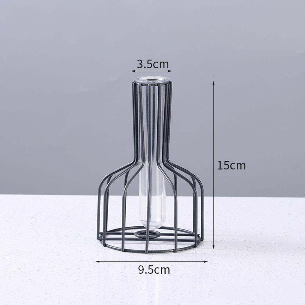 Minimalist  Iron Flower Vase Metal Flower Stand Desktop Vase Hydroponic Vase Home Decoration Hollowed Out Creative Simple