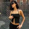 Europäisches & Amerikanisches Herbst-Neuheit 2025 Sexy Neckholder Reißverschluss Figurbetontes Bandeau-Top für Damen