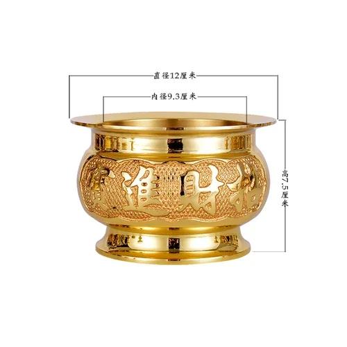 Brass Candle Holder Candle Butter Simulated candlestick Living Room Buddha Hall Candle Holder Handicraft Feng Shui Home Decor