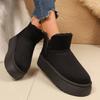 Side Zipper Snow Boots Women's New Fleece Thickened Cotton Shoes Thick Sole Warm Cotton Boots Short for Women in Winter 2025