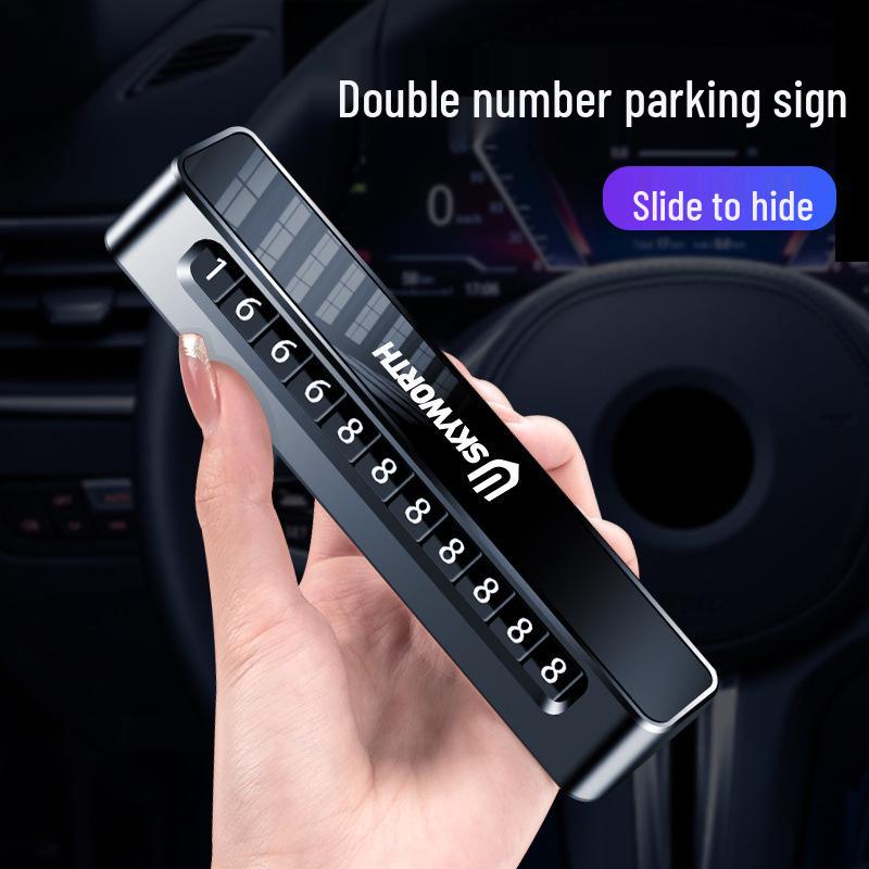Skyworth EV6 Temporary Parking Number Plate for Dayun and ET5 Cars - Movable Parking Plate for Men and Women