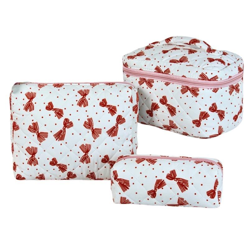 Large Capacity Travel Cosmetic Bag Portable Polyester Cotton Toiletry Bag Multifunctional Storage Pouch for Makeup Toiletries Business Trip