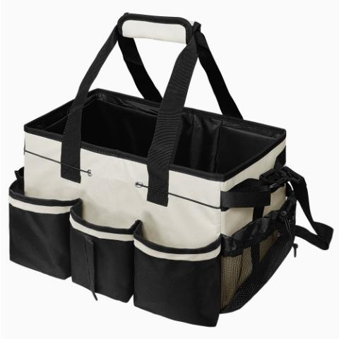 

1pcs Multipurpose Cleaning Tool Organizer Bag Portable Crossbody Design Durable Oxford Fabric Storage Pouch for Home Car Travel 45x26x23cm білий