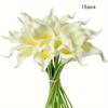 15-Pack Colorful Artificial Cara Lilies - Perfect for Mother's Day, Easter, Home & Wedding Decorations