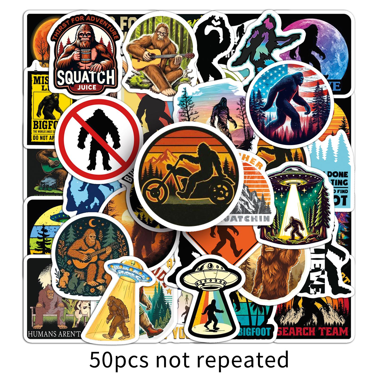 

50PCS Bigfoot Trendy Fun Decorative Waterproof Stickers for Suitcases, Thermoses, Helmets