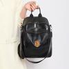 Soft Leather Women's Backpack Shoulder Bag Multi-Function Student Commuter Schoolbag