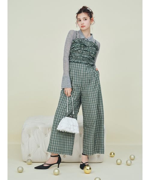 Lily Brown Many Frill Overalls LWFO245035 CHECK 0 Women's