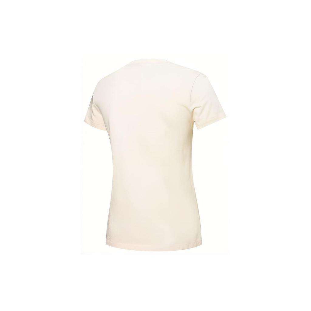 Puma Running Training Casual Print Round Neck Short Sleeve T-Shirt Women Tops Off-White 532282-99