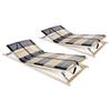 VidaXL Slat Bed Bases 2 Pcs with 42 Slats 7 Zones 80x200 Cm