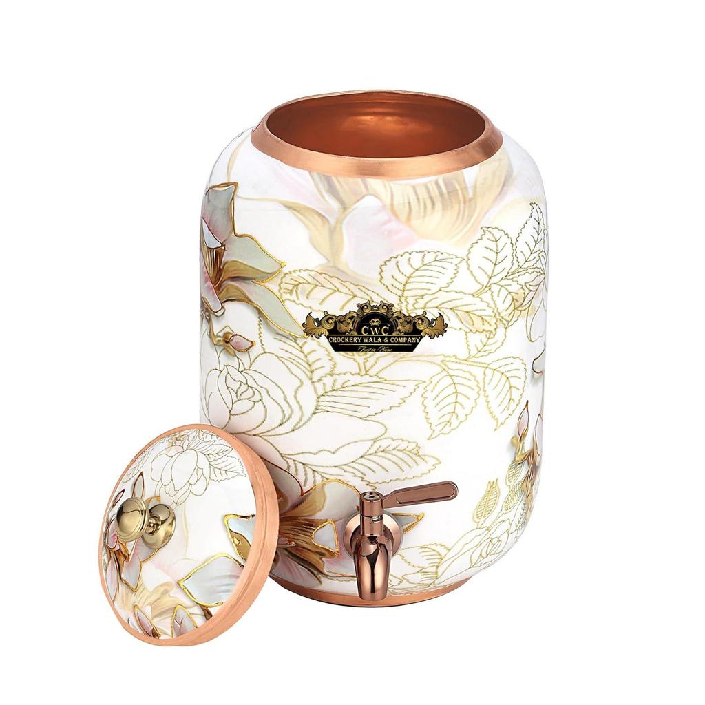 Pure Copper Dispenser Meena Gold Finish (8 liter)