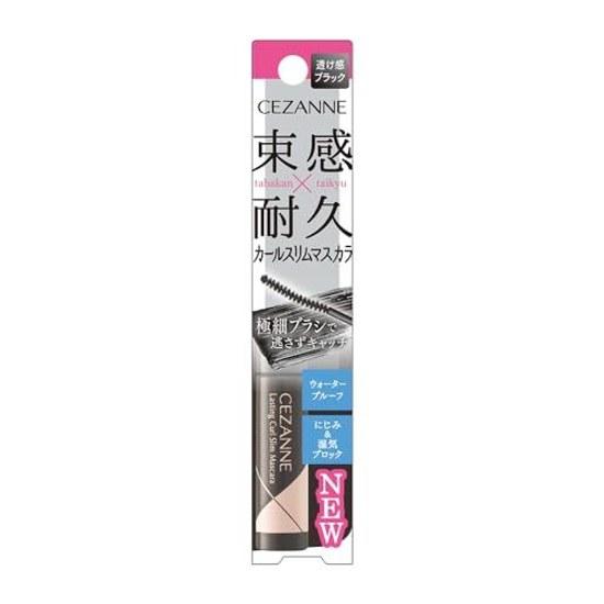 Cezanne Long-lasting Curl Slim Mascara S1 Black 3.4g Ultra-fine Brush Bundle Effect