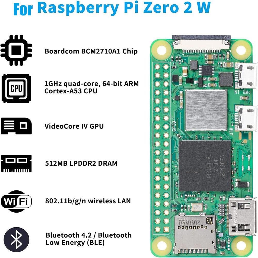 1GHz ARM11 Cortex-A53 Quad-core 512MB RAM Motherboard for Raspberry Pi Zero 2W