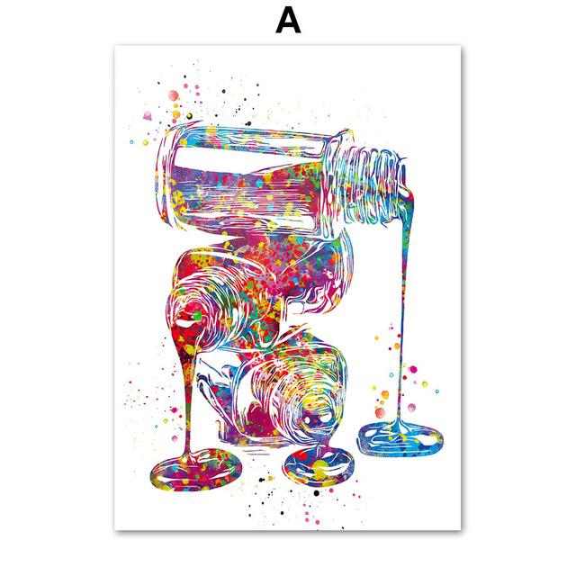 

Акварельная живопись, лак для ногтей, постер, женский макияж, настенная живопись на холсте, Красота украшения, украшение для комнаты девушки, изображение 21X30cm No Frame