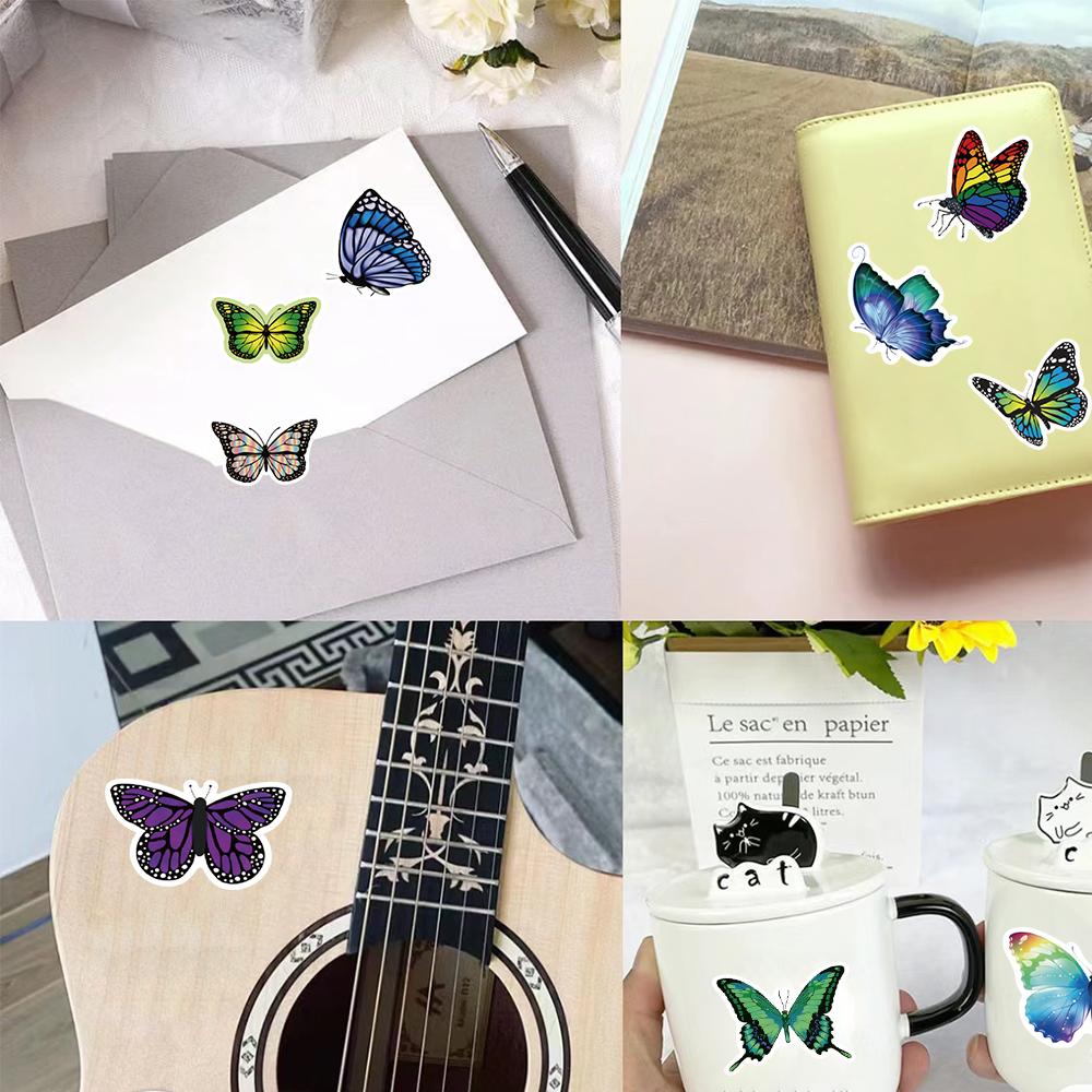 Alta Calidad 500 Piezas Alta Calidad Mariposa Rollo de Alta Calidad Pegatinas de Alta Calidad Coloridas Mariposas de Alta Calidad Alta Calidad